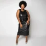 Ensemble grande taille jupe cuir sexy