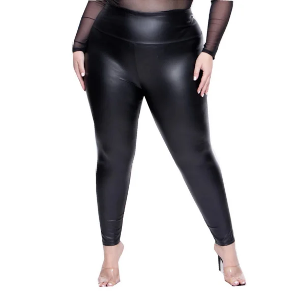 Ensemble jupe cuir grande taille sexy