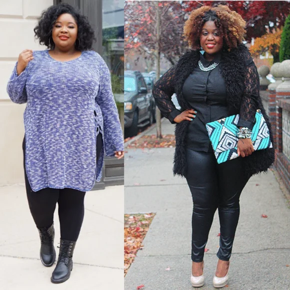 Ensemble jupe cuir grande taille sexy – Image 3